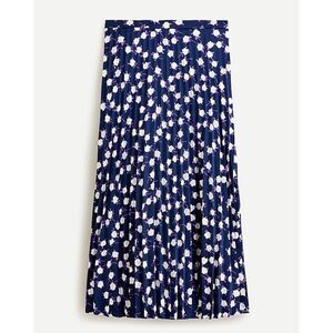 J. Crew | Pleated Midi Skirt in Scattered Peony Print | Size 2